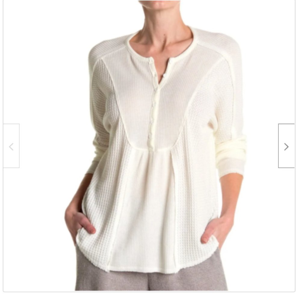 GIBSONLOOK Women's Knit Top Shirt White S M